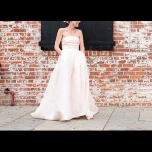 Monique Lhuillier Blush Silk Wedding Dress